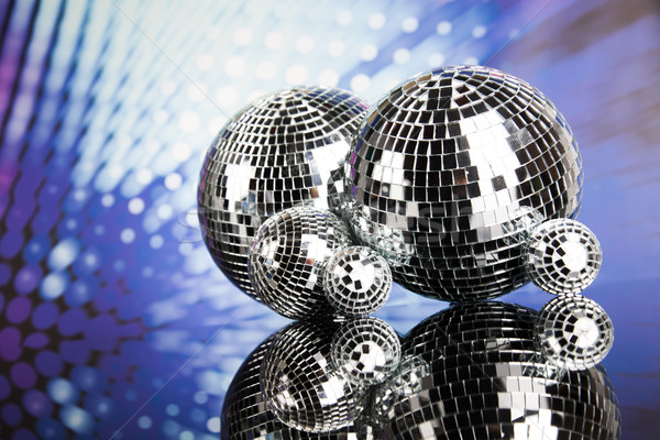 Disco Balls, sound waves and Music background Stock photo © JanPietruszka