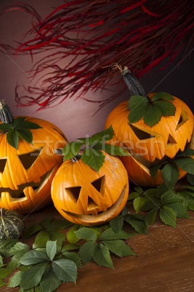 Stock fotó: Vicces · arc · sütőtök · halloween · szemek · háttér · űr