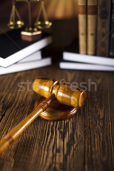 Wooden gavel barrister, justice concept, legal system  Stock photo © JanPietruszka