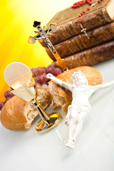 Stock photo: Holy communion, bright background, saturated concept