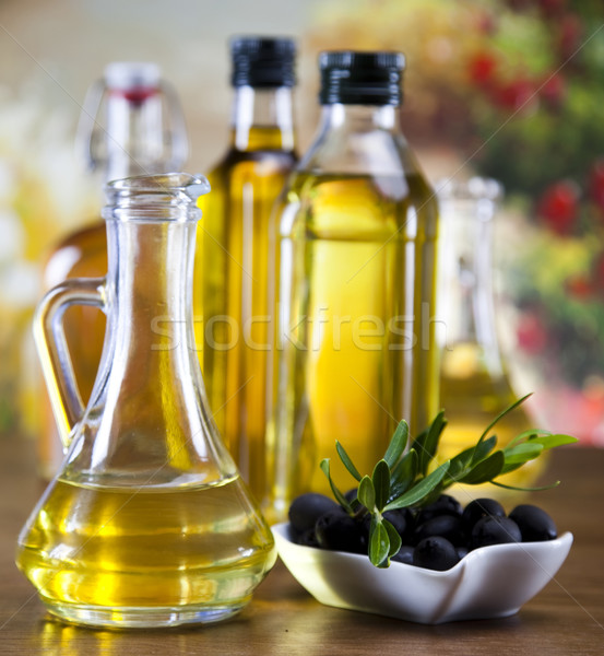 Olive oil and olives  Stock photo © JanPietruszka