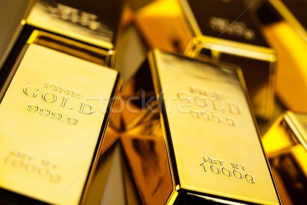 Foto stock: Dinheiro · moedas · ouro · financeiro · metal · banco