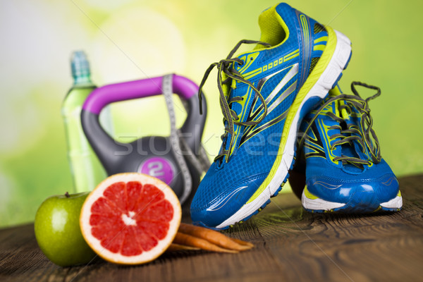 Foto stock: Alimentos · frescos · medida · dieta · fitness · deporte