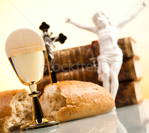 святой общение ярко Иисус хлеб Библии Сток-фото © JanPietruszka