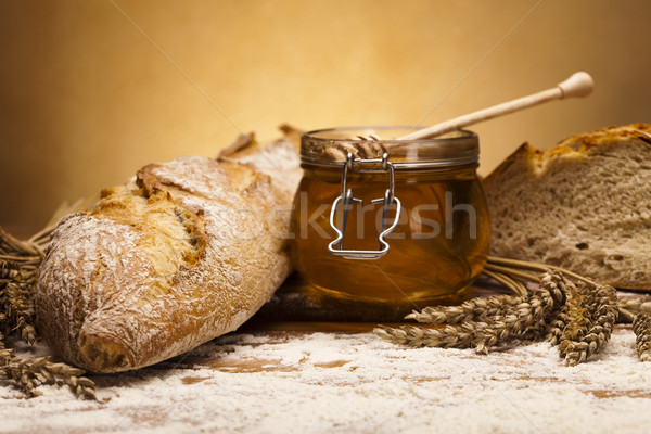 Paine integrala de grau alimente fundal pâine cină Imagine de stoc © JanPietruszka