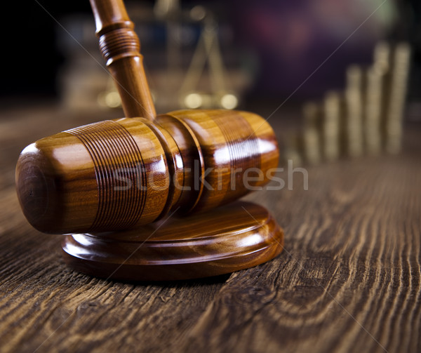 Legno martelletto giustizia giuridica avvocato giudice Foto d'archivio © JanPietruszka