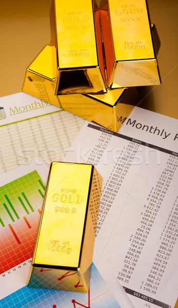 Gold and money, ambient financial concept Stock photo © JanPietruszka
