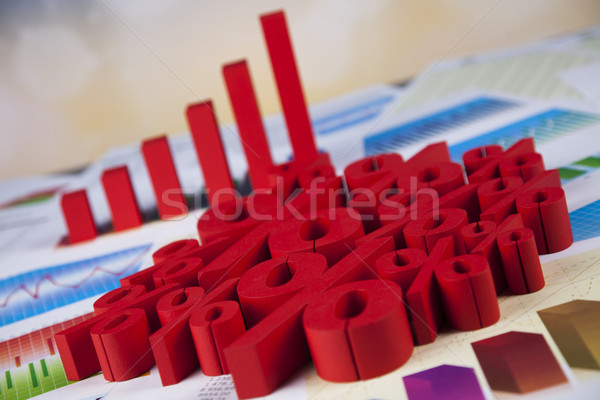Percentuale sconto colorato segno rosso finanziare Foto d'archivio © JanPietruszka