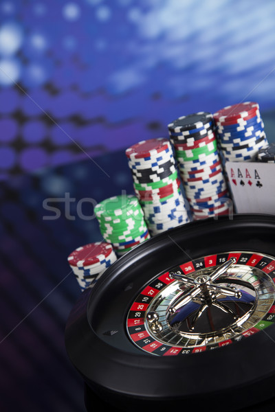 Casino ruleta jugando chips diversión negro Foto stock © JanPietruszka