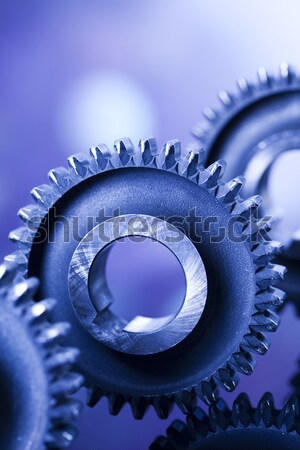 Gears meshing together, technic concept Stock photo © JanPietruszka