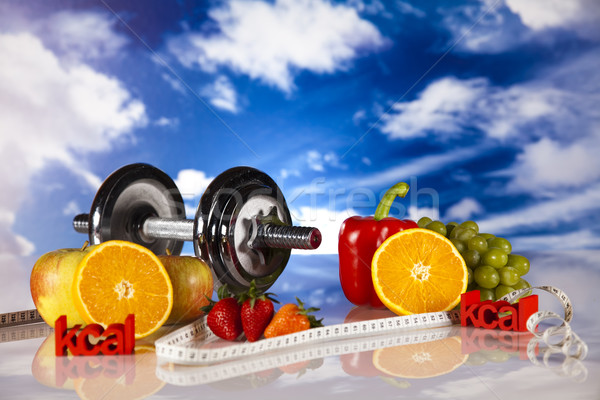 свежих продуктов мера диета продовольствие фитнес фрукты Сток-фото © JanPietruszka