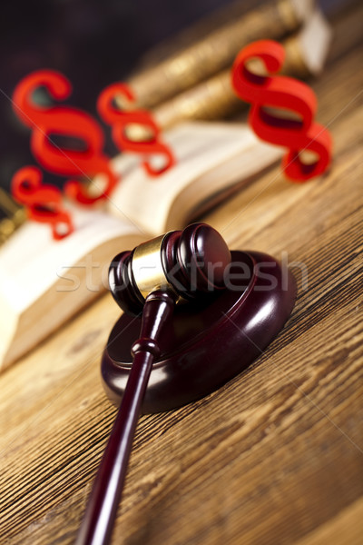 Sąd sędzia drewna sprawiedliwości adwokat przestępczości Zdjęcia stock © JanPietruszka