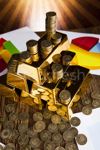 Gold bars and coins  Stock photo © JanPietruszka
