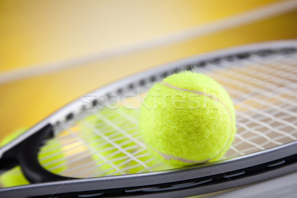 Tennisschläger Ball Hintergrund Service spielen professionelle Stock foto © JanPietruszka