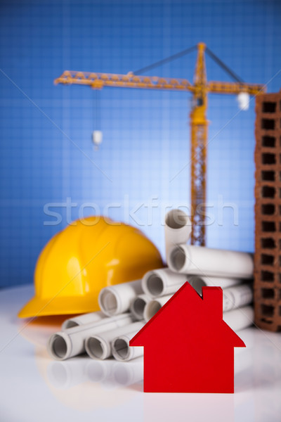 Grue blueprints affaires bâtiment [[stock_photo]] © JanPietruszka