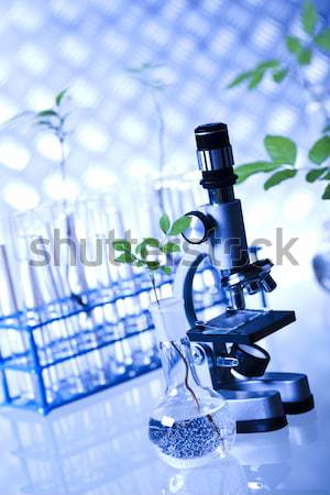 Chimic laborator sticlarie bio organic modern Imagine de stoc © JanPietruszka