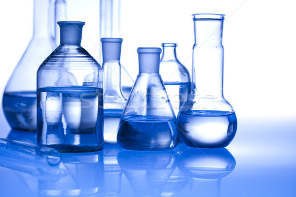Químico laboratório artigos de vidro equipamento tecnologia saúde Foto stock © JanPietruszka