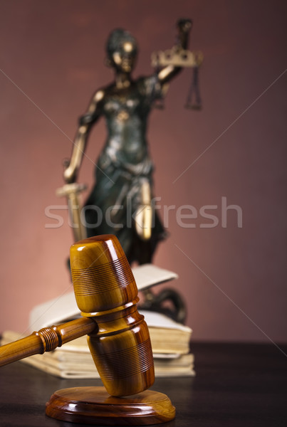 Сток-фото: Весы · правосудия · прав · студию · женщину · небе