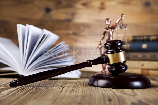 Wooden gavel barrister, justice concept, legal system  Stock photo © JanPietruszka