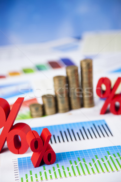 Finance concept, Percent, natural colorful tone Stock photo © JanPietruszka