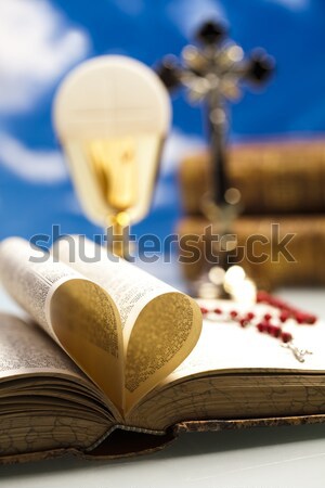 Heilig Gemeinschaft Brot Wein Christentum Religion Stock foto © JanPietruszka