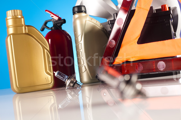 Car Accessories on vivid moto concept Stock photo © JanPietruszka