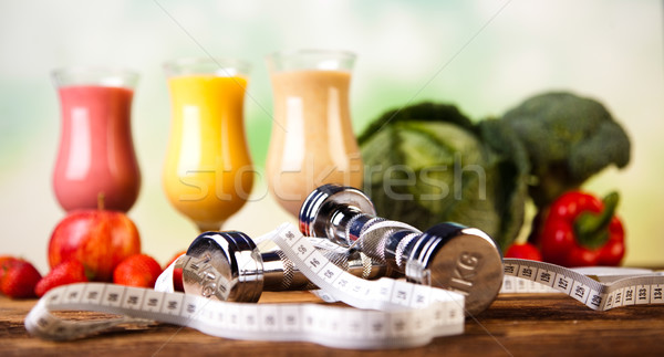 Sport Milk shakes, healthy and fresh Stock photo © JanPietruszka