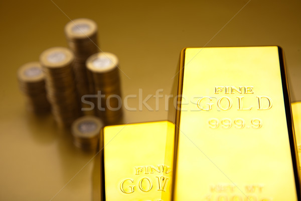 Stack of gold bars, ambient financial concept Stock photo © JanPietruszka