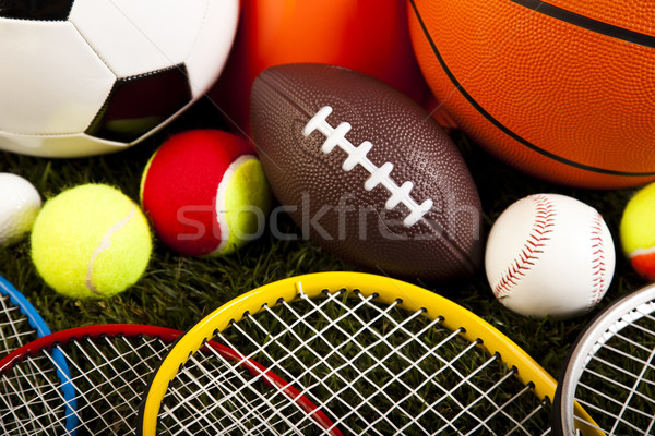 Gry sprzęt sportowy naturalnych kolorowy sportu piłka nożna Zdjęcia stock © JanPietruszka