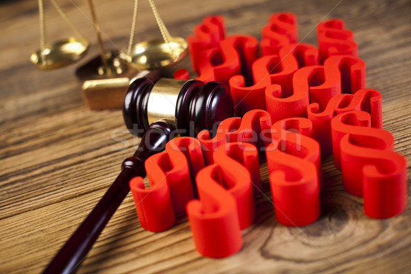 Law and justice concept, paragraph and scales Stock photo © JanPietruszka