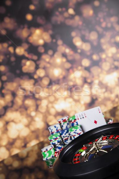 Ruleta casino jugando chips diversión Foto stock © JanPietruszka