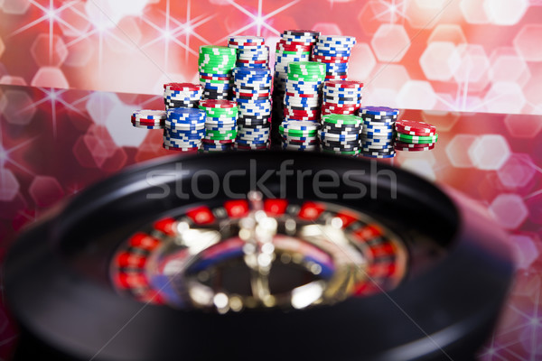 Ruleta casino jugando chips diversión Foto stock © JanPietruszka