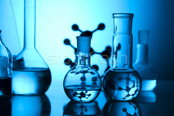 Laboratório artigos de vidro lugar pesquisa científica ambiental pesquisa Foto stock © JanPietruszka