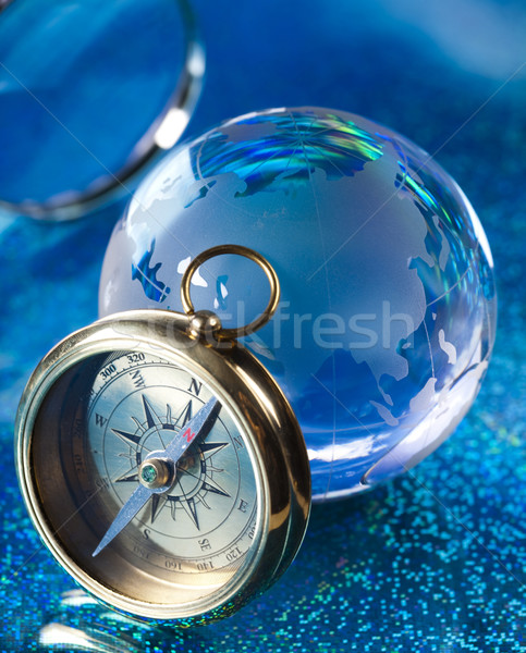 Compass and globe Stock photo © JanPietruszka