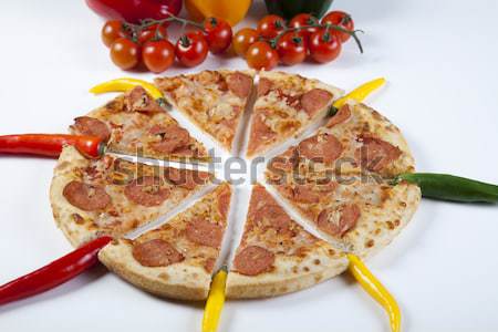 Supreme Pizza, tasty natural food theme Stock photo © JanPietruszka