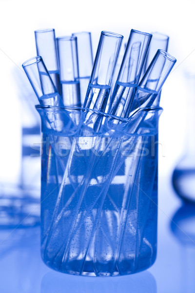 Chemie Labor Glasgeschirr Technologie Gesundheit blau Stock foto © JanPietruszka