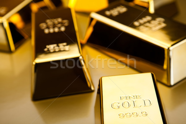 Goldbarren finanziellen Geld Metall Bank Stock foto © JanPietruszka