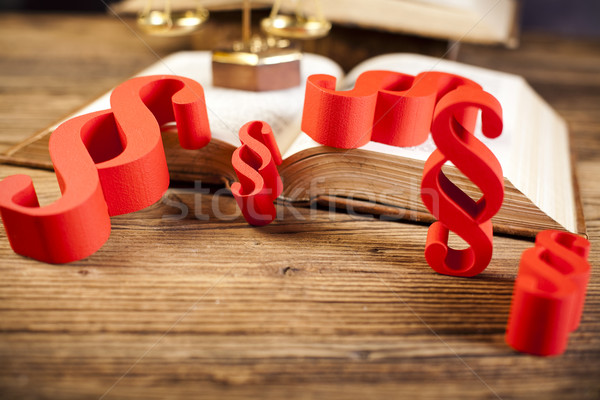 Stock photo: Law book with paragraphs, natural colorful tone