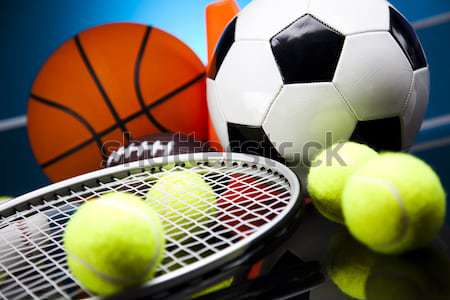 Csoport sportfelszerelés golf futball sport tenisz Stock fotó © JanPietruszka