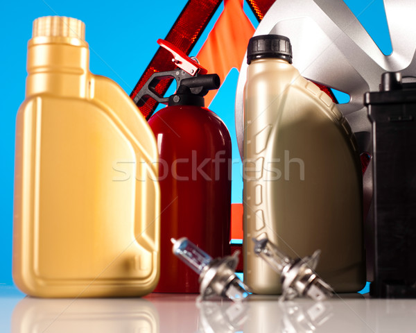 Liquids for car on vivid moto concept Stock photo © JanPietruszka