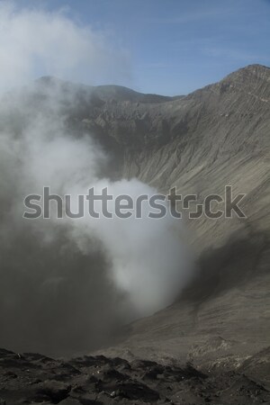 Stock photo: Sulphatic lake in a crater of volcano Ijen, Java, Indonesia