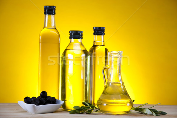 Olive oil and olives  Stock photo © JanPietruszka