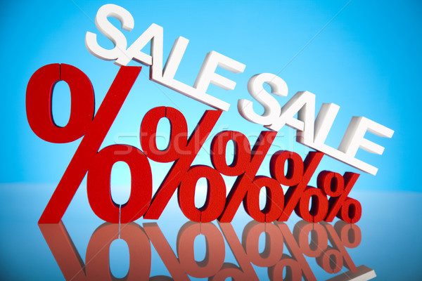 Ventes Finance pour cent fond Shopping rouge [[stock_photo]] © JanPietruszka