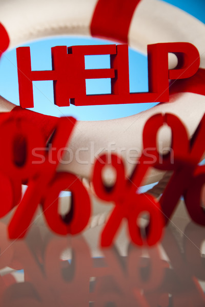 Crisis helpen financieren geld pijl ondersteuning Stockfoto © JanPietruszka