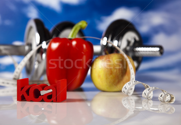 Stockfoto: Dieet · fitness · voedsel · vruchten · gezondheid · achtergrond