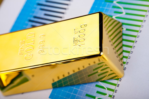 Pénzügyi bár pénz fém bank piac Stock fotó © JanPietruszka