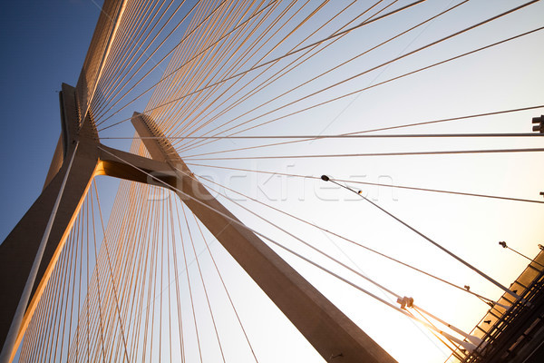 Modern bridge, saturated landmark view Stock photo © JanPietruszka