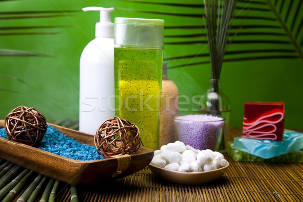 Szárított növénygyűjtemény só fürdő friss organikus fürdőszoba Stock fotó © JanPietruszka
