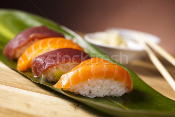 Traditional japanese food, Sushi Stock photo © JanPietruszka