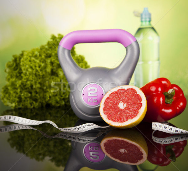 свежих продуктов мера диета фитнес спорт Сток-фото © JanPietruszka
